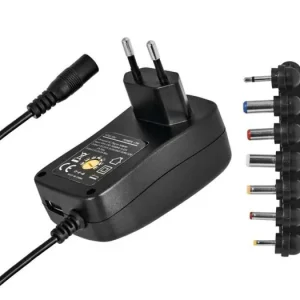 Univerzální spínaný napájecí adaptér, nastavitelný 3-12V/2,25A s USB a hřebínkem - Velká sleva