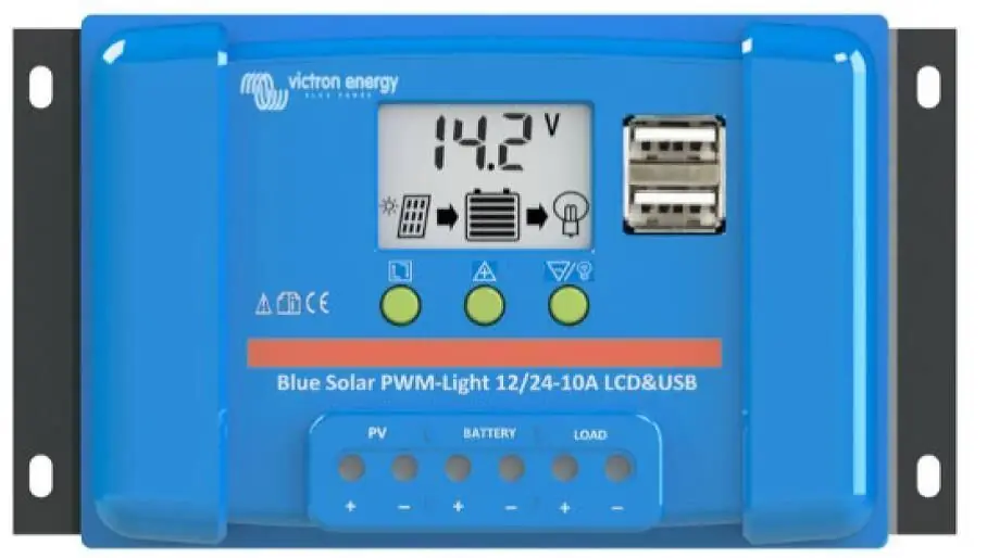 Velmi žádaný produkt | PWM solární regulátor Victron Energy 10A 12V/24V LCD + USB