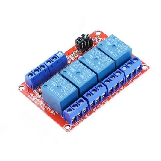 4 kanálové 5V Relé 10A Arduino raspberry / relátko high/low level trigger | Téměř vyprodáno