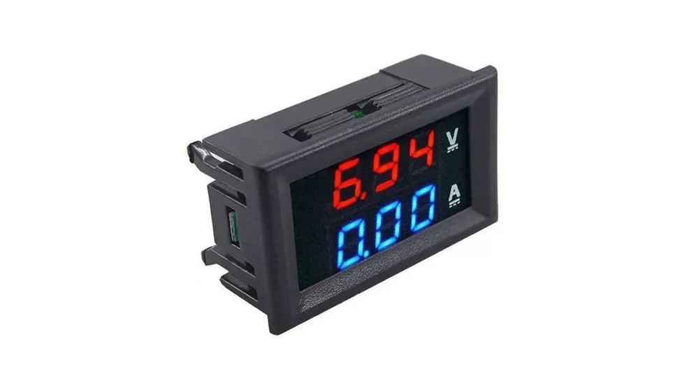 Outlet | Digitální kombinovaný voltmetr/ampérmetr do panelu 0-100V/0-10A DC