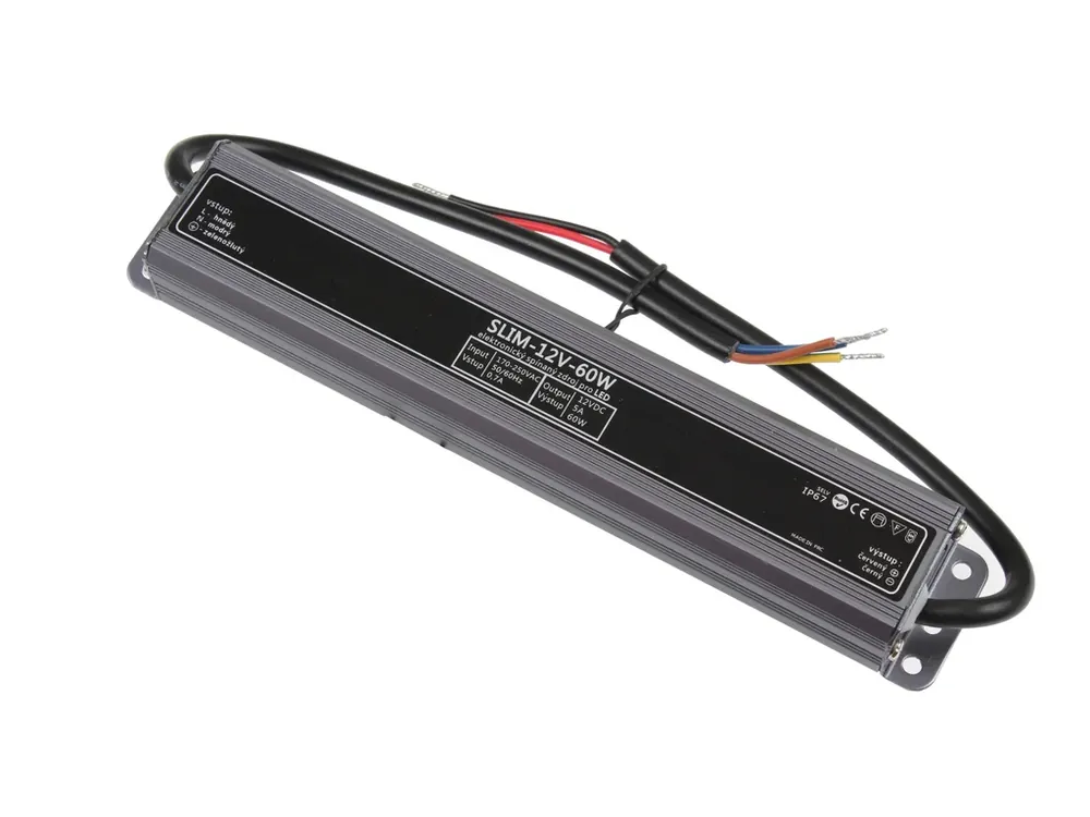 LED zdroj 12V 60W IP67 SLIM-12V-60W | Prodejní hit