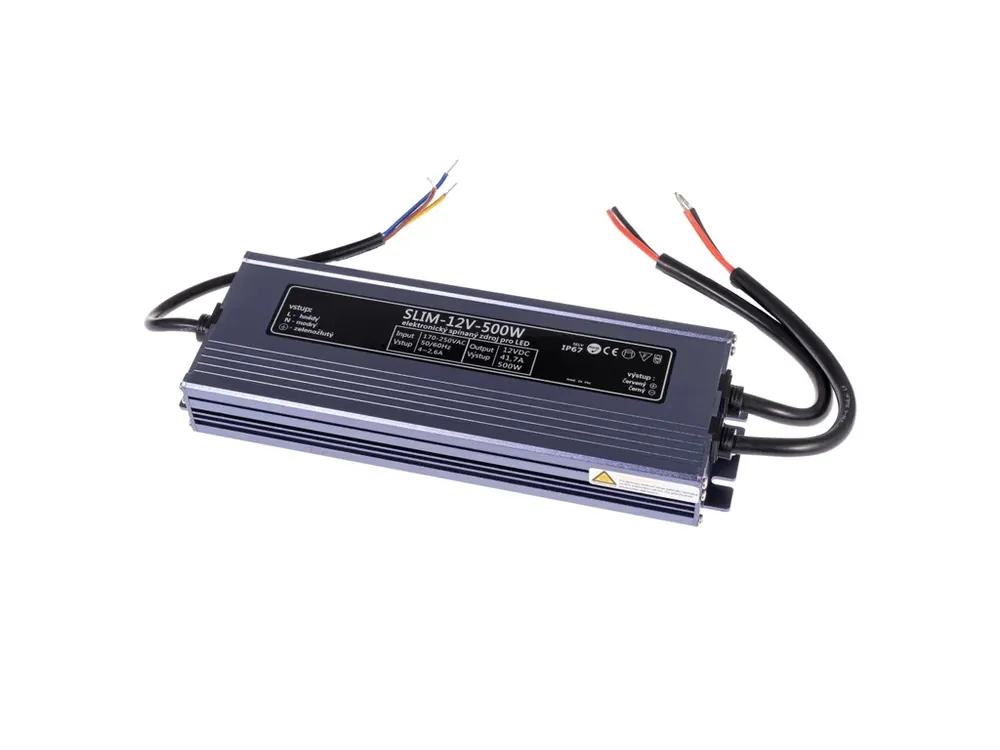 Špičková kvalita | LED zdroj 12V 500W SLIM-12V-500W