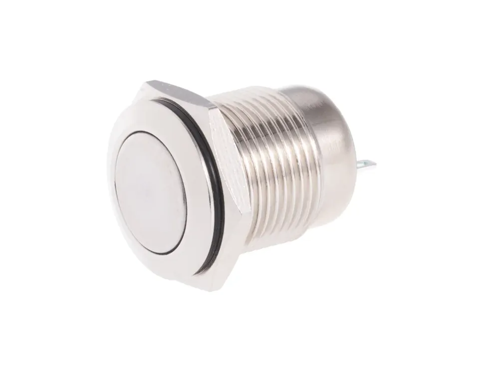 Outlet - Tlačítkový vypínač M16 250V/5A kovový