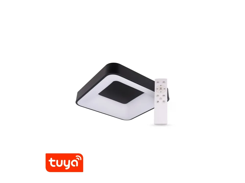 SMART Tuya LED svítidlo ZULU 32W CCT hranaté černé | Špičkový produkt