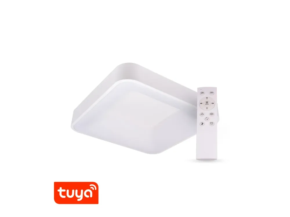 SMART Tuya LED svítidlo ZULU 48W CCT hranaté bílé | Sleva navíc