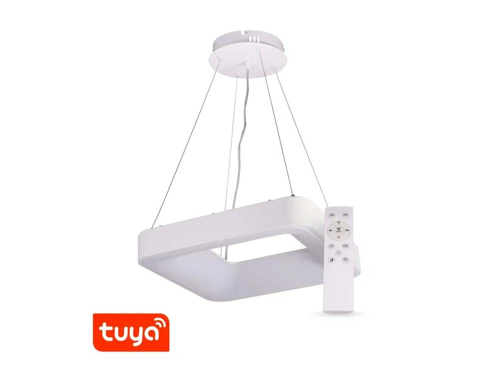 SMART Tuya závěsné ZULU 60W CCT hranaté bílé | Top cena