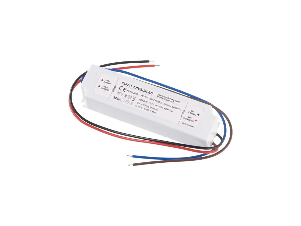 Ušetřete | LED zdroj 24V 60W LPV5-24-60 Záruka 5 let