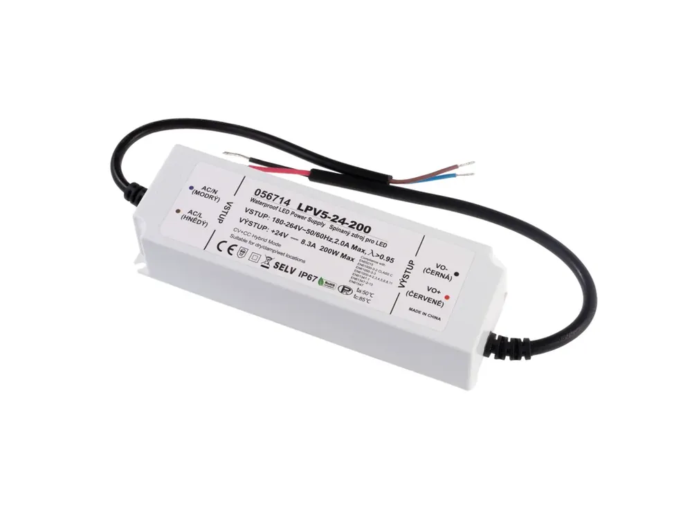 LED zdroj 24V 200W LPV5-24-200 Záruka 5 let - Nově v sortimentu