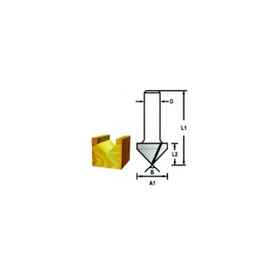 Žádaný produkt - Drážkovací fréza tvaru V stopka 8 mm,12,7x16x48 mm STOP