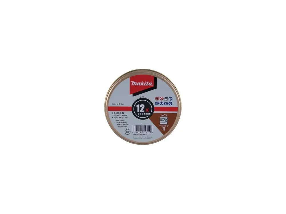 Tovární cena | kotouč řezný nerez 115x1.0x22.23mm, 12ks
