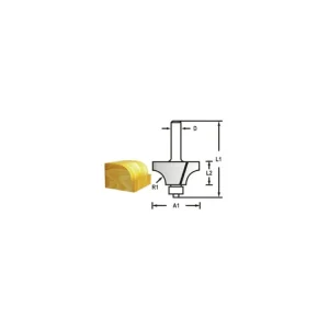 Ušetřete nyní | Zaoblovací fréza s ložiskem stopka 6 mm,31,8x16,7x60 mm R=9,5mm