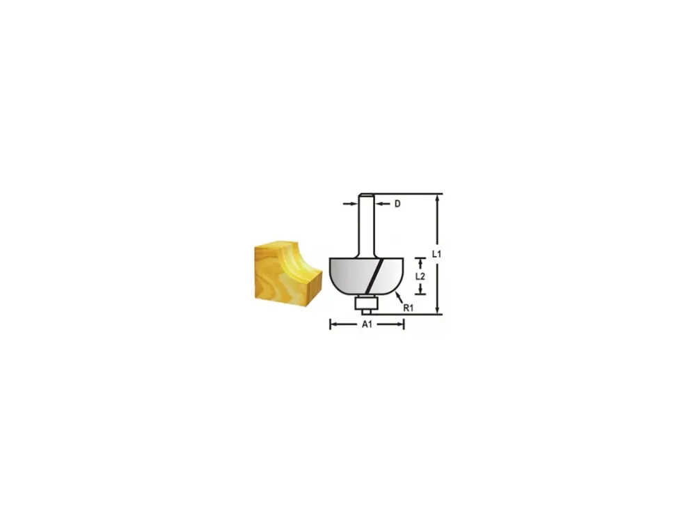 Žlábkovací fréza s ložiskem stopka 8 mm,22,2x12,7x56 mm | Výhodná cena