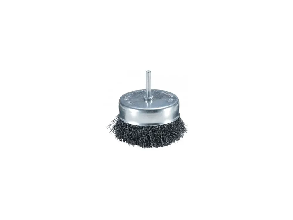 Outlet - miskovitý kartáč z ocelového drátu,válcová stopka,50x6mm
