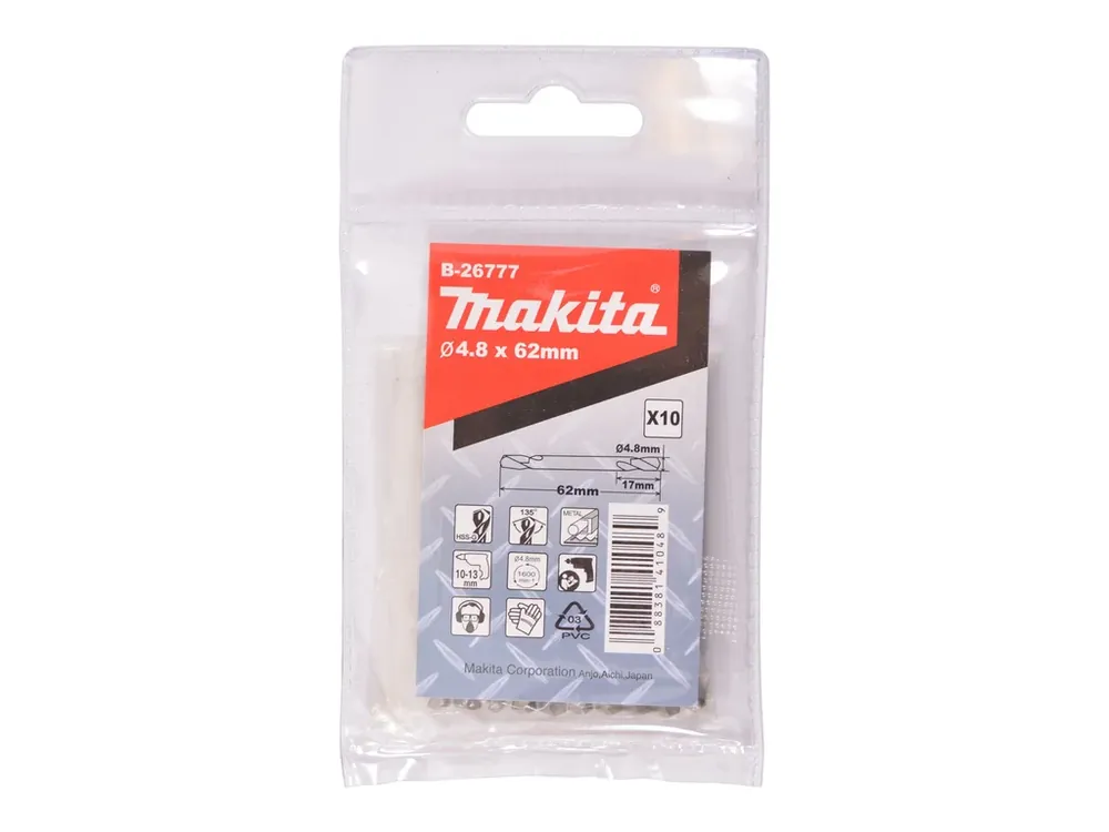 vrták do kovu HSS-G oboustranný 4,8x17/62mm, 10ks | Skvělá cena