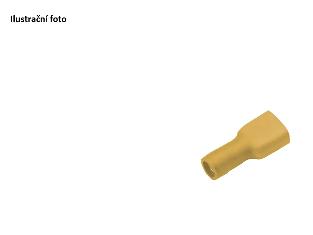 Populární | Celoizolovaný konektor Cu 4-6/6,3x0,8 mm, žlutý (100 ks)
