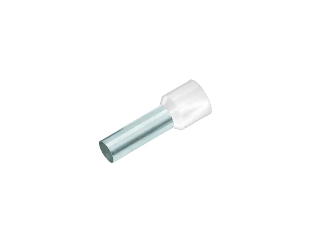 Skladem | Izolovaná dutinka Cu 0,5/6 mm, bílá (100 ks)