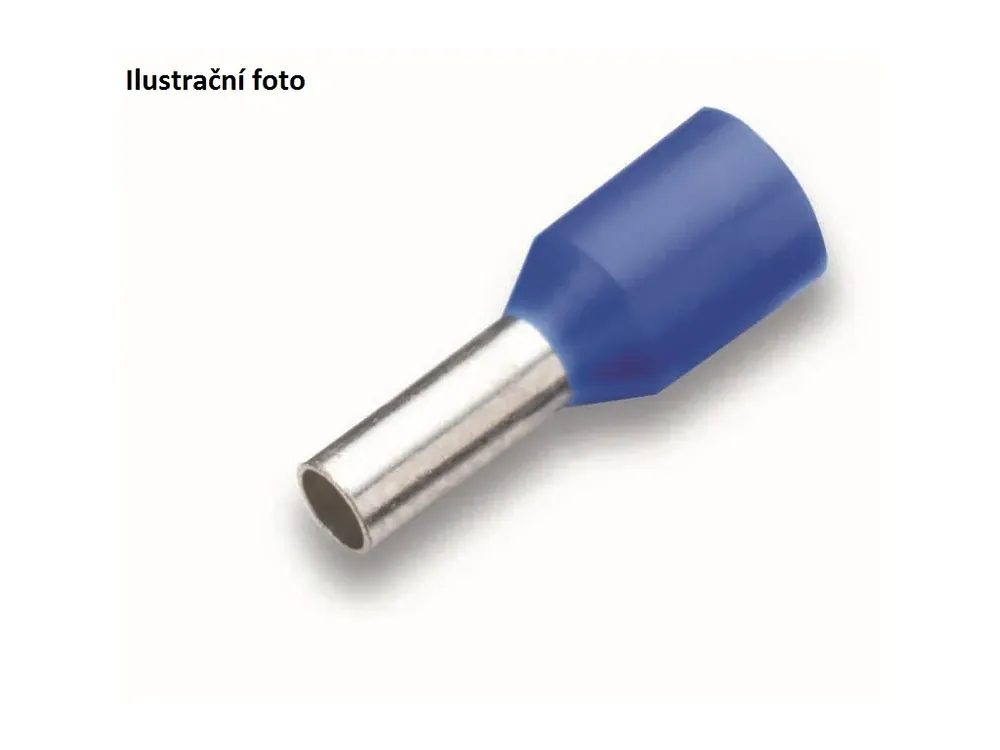 Izolovaná dutinka Cu 16/18 mm, modrá (100 ks) - Speciální nabídka