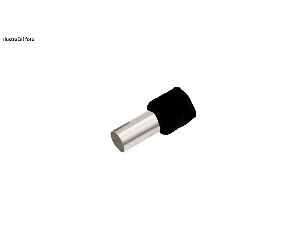 Izolovaná dutinka Cu 1,5/18 mm, černá (100 ks) - Časově omezená nabídka
