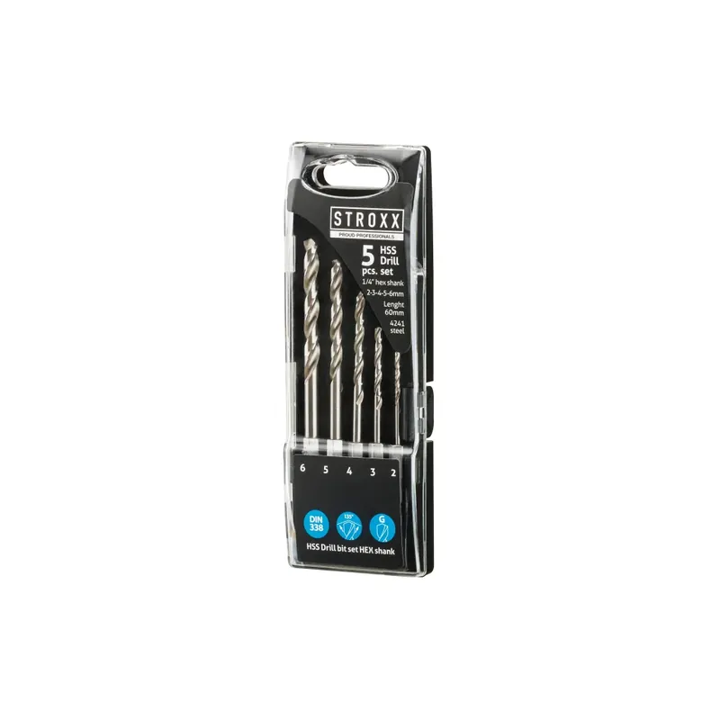 Sada vrtáků Stroxx do kovu HSS pětidílná, Ø 2-6mm - Akční nabídka