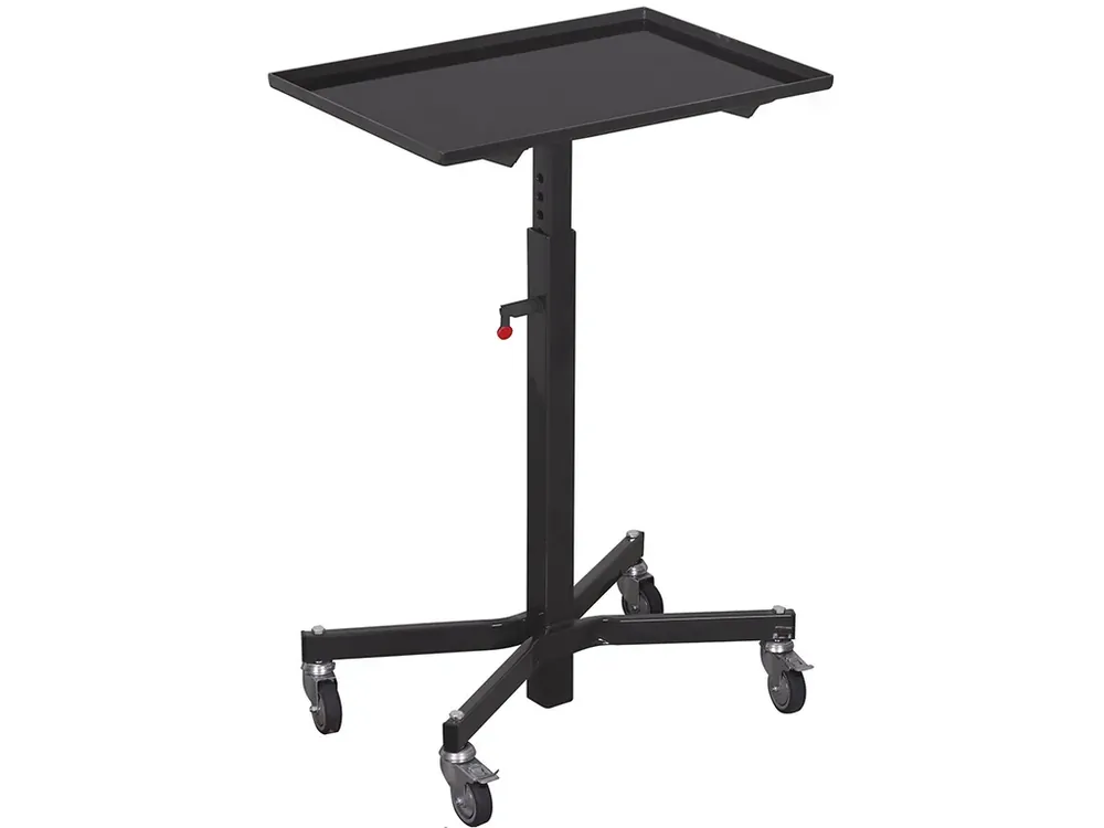 Extra sleva - Transportní zvedací stojan, Variofit, do 150 kg, výška 77 - 102 cm, modrá/antracit