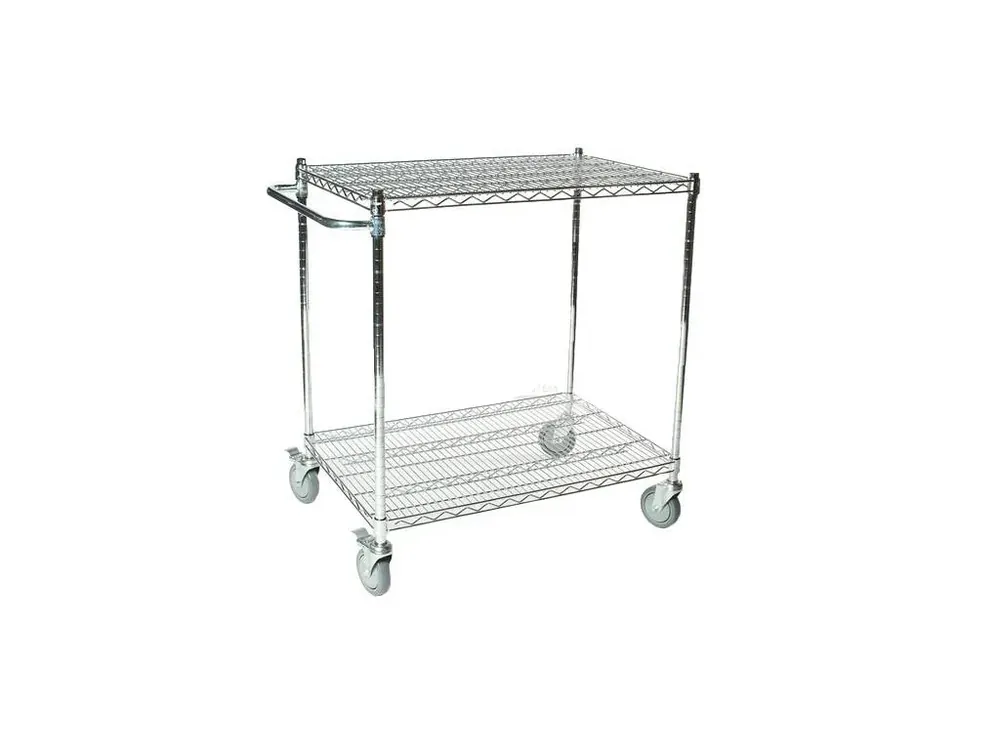Dílenský a cateringový vozík, rovné police, 46 x 61 x 100 cm, max 300 kg, 2 pol. | Přidat do košíku