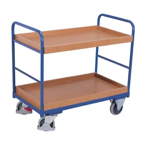 Policový vozík, Variofit, ložná plocha 96 x 65 cm, do 250 kg, modrá/antracit | Nově k dispozici