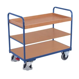 Policový vozík, Variofit, 3 police s ohraněním (99 x 68 cm), do 250 kg, modrá/antracit - Velmi oblíbený produkt
