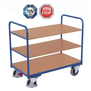Policový vozík, Variofit, 3 police (84 x 48 cm), do 250 kg, modrá/antracit | Výhodná nabídka