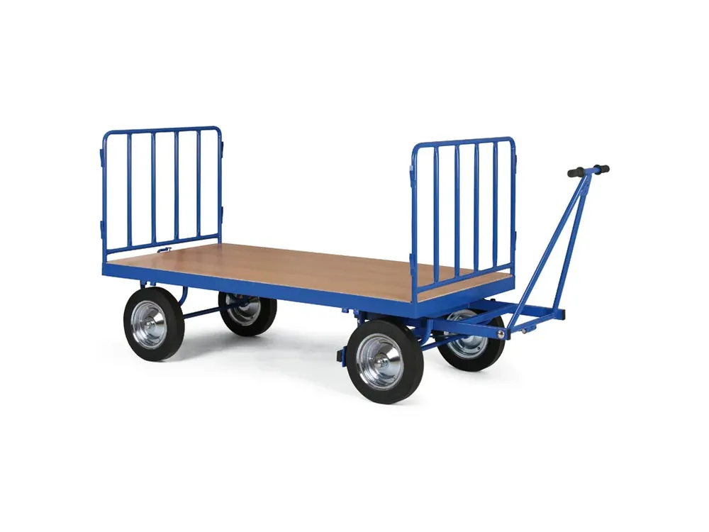 Ruční plošinový vůz, 2 ohrádky, 1500 kg | Prodejní hit