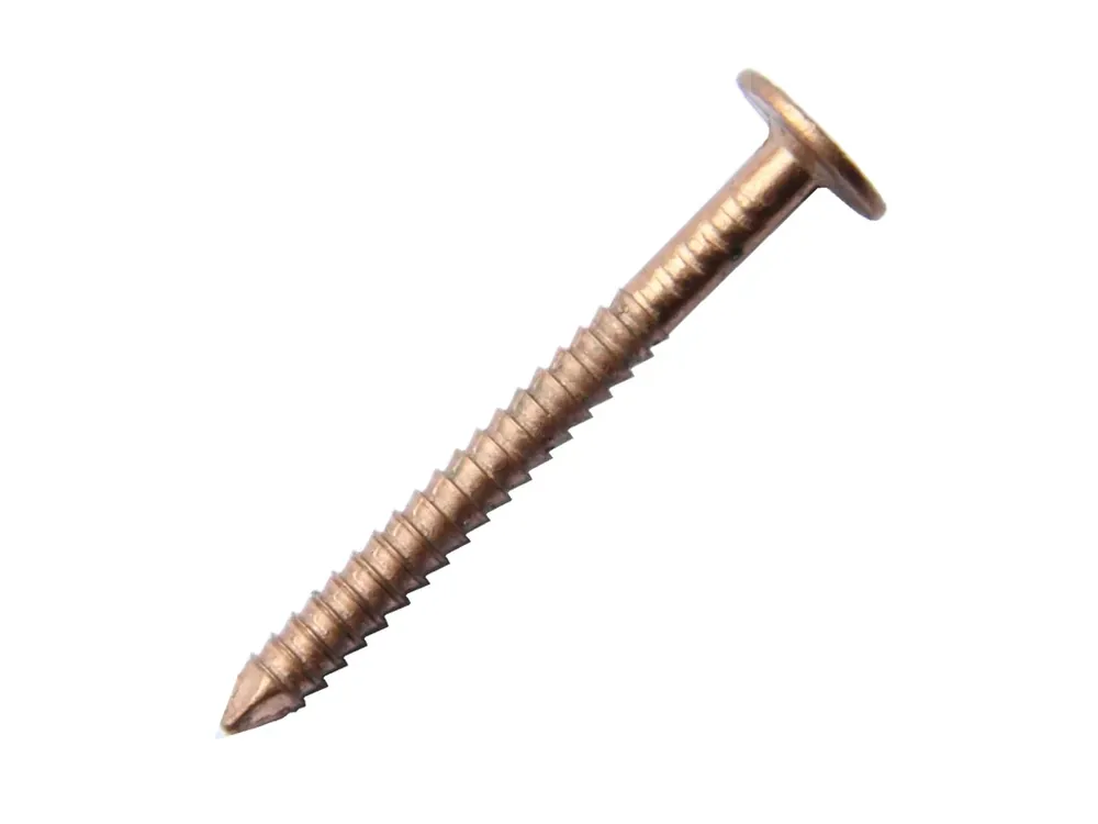 Špičková kvalita - Cu měděné hřebíky do krytiny lepenkové konvexní kroužkové 2,8 x 36 mm - 4 kg