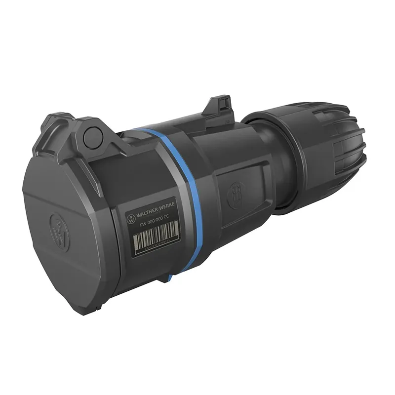 Akce | WALTHER FW311306CC CEE Spojka NEO Classic, 16A 3P 230V 6h, IP54, s bezšroubovým pružinovým připojením, černá/modrá