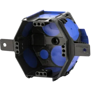 F-TRONIC 7320100 UI10F Přístrojová krabice pod omítku pro instalaci pomocí pěny, Ø 82 mm, hloubka 48 mm, černá/modrá - Využijte nabídku
