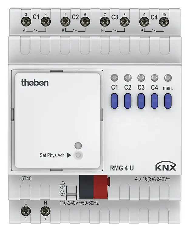 Objednat nyní | THEBEN 4930223 Spínací aktor RMG 4 U KNX