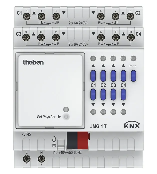 THEBEN 4930250 Žaluziový aktor JMG 4 T KNX | Výhodná koupě