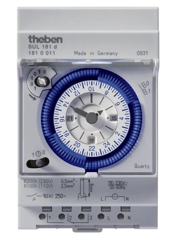 Přímo z výroby - THEBEN 1814011 Analogoé spínací hodiny SUL 181 d 24V