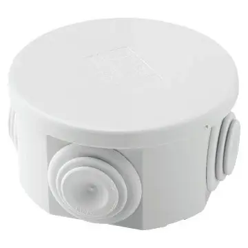GEWISS GW44001 Rozbočovací krabice s plochým víkem, IP44, vnitřní rozměry ∅ 65x35mm, s kabelovými prostupy, šedá | Koupit online