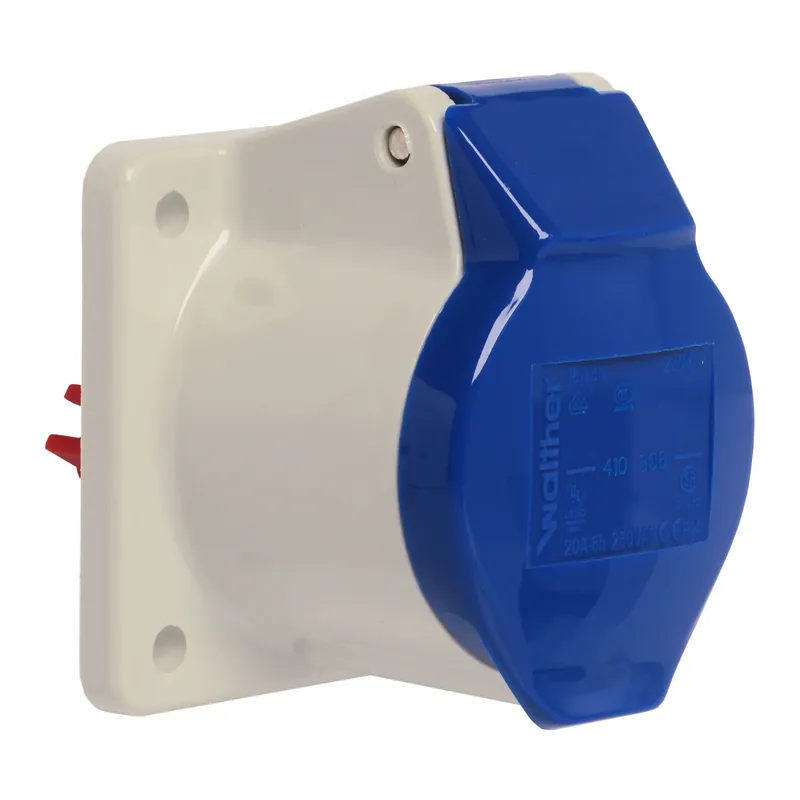 Ihned k objednání - WALTHER 410306 Vestavná zásuvka 16A 3P 230V 6h IP44, přímá